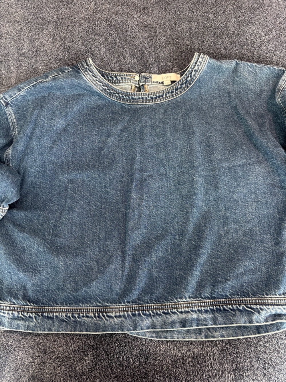 Denim Ann Taylor Loft top - Picture 2 of 3